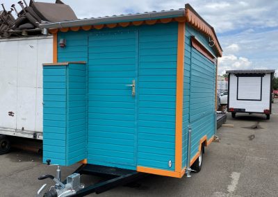 3,5x2 classic büfékocsi food truck imbisswagen kék hátul