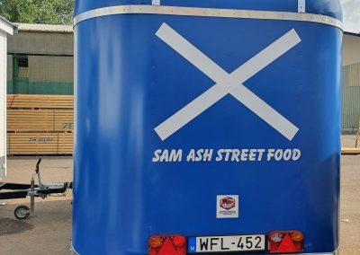 Food truck büfékocsi American style imbisswagen blue kék